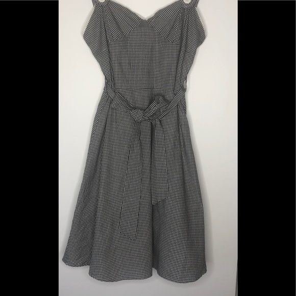 Plumeria Gingham Tulle Strap Dress Sz L Juniors - Picture 2 of 11